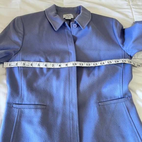 Ann Taylor Loft virgin wool,blazer periwinkle women's sz 4, light blue - Picture 11 of 16
